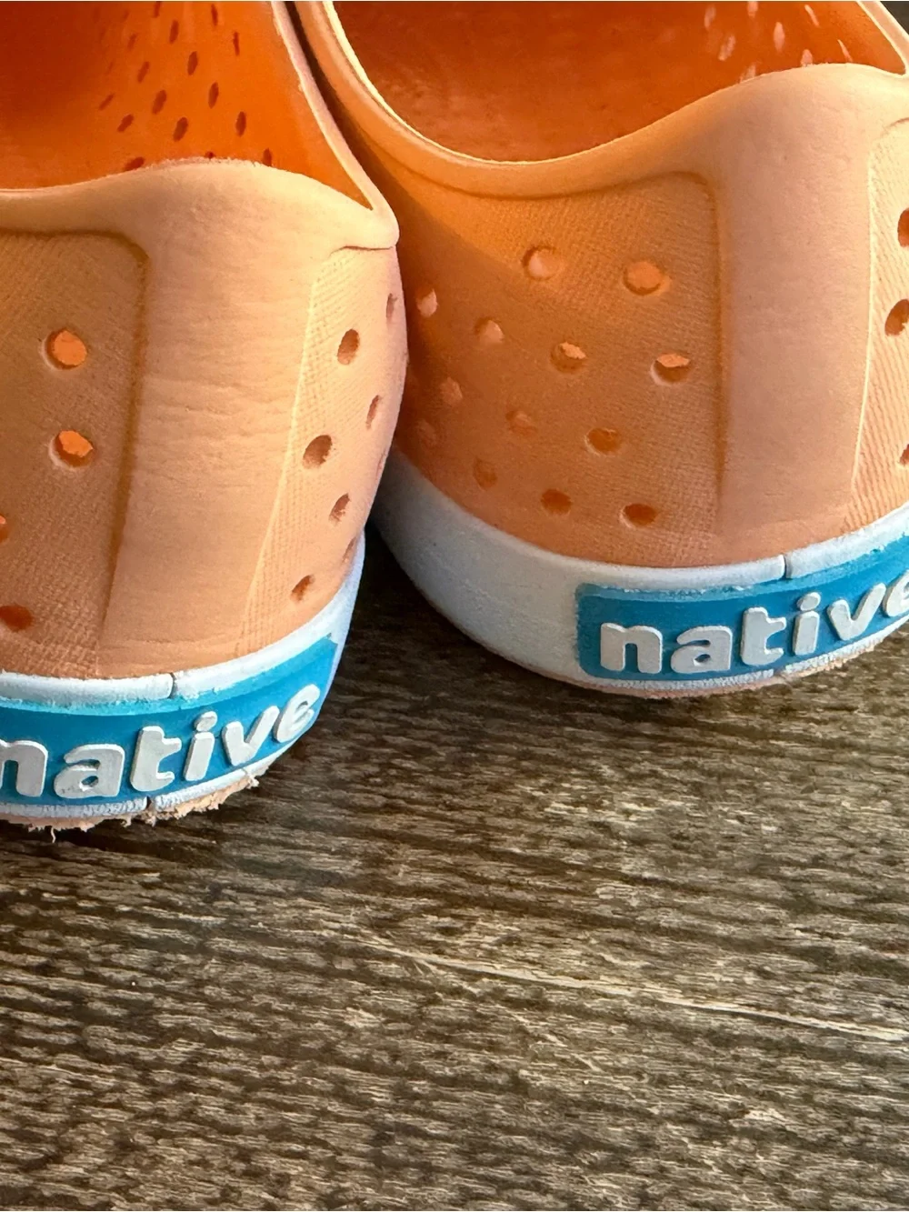 Native Shoes Peachy Orange Slip-On Perforated Water Shoes J4
